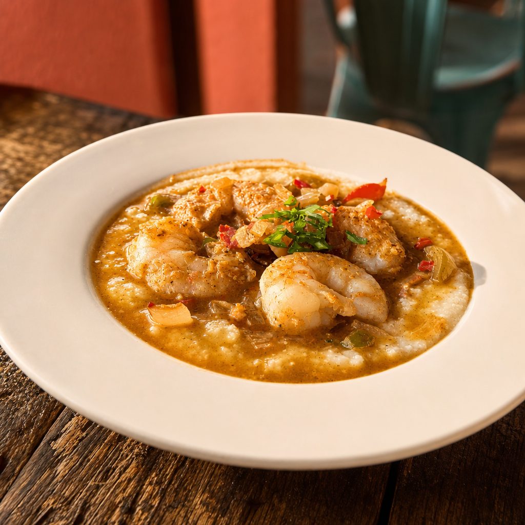 Shrimp & Grits Island Style.